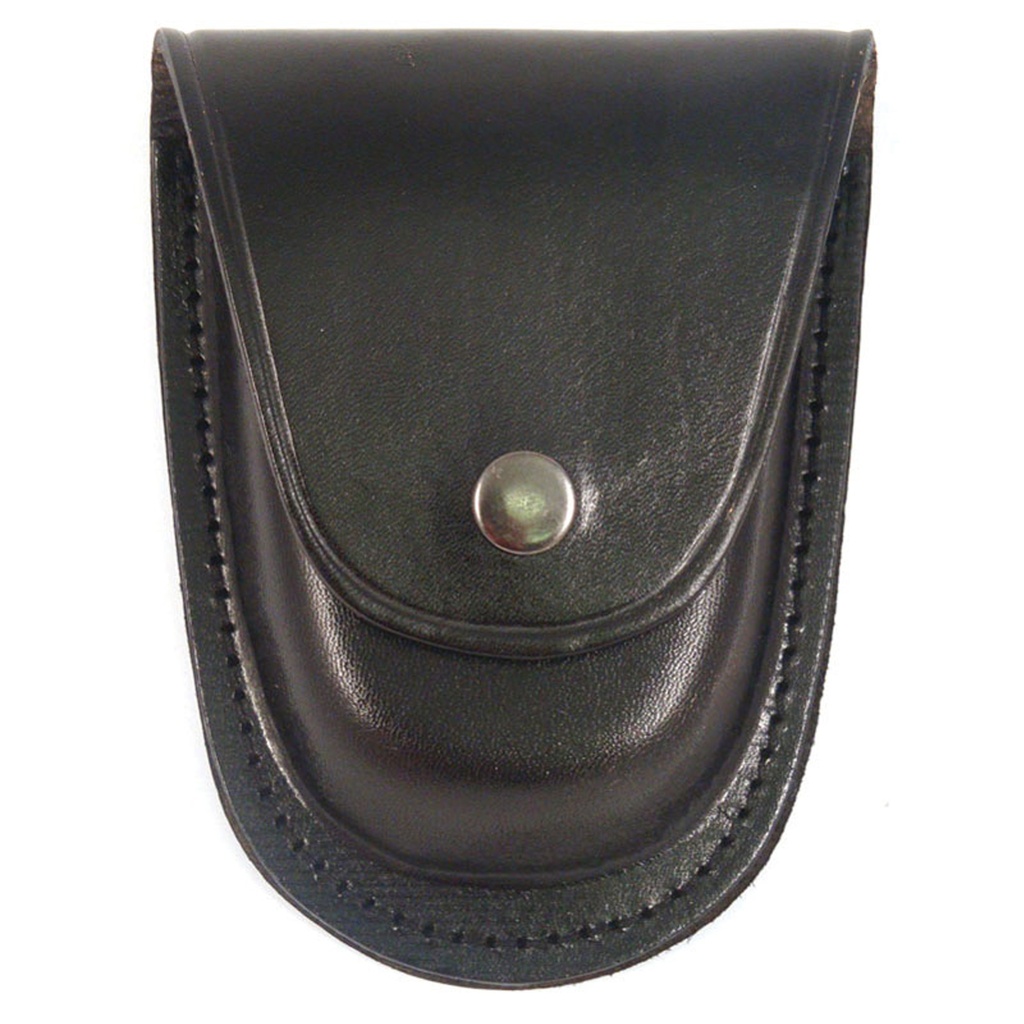 SAMPLE -Quiet Snap Curve Handcuff Case - Black Leather