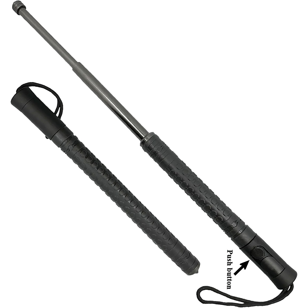Silent Control Automatic Expandable Baton - Black Steel