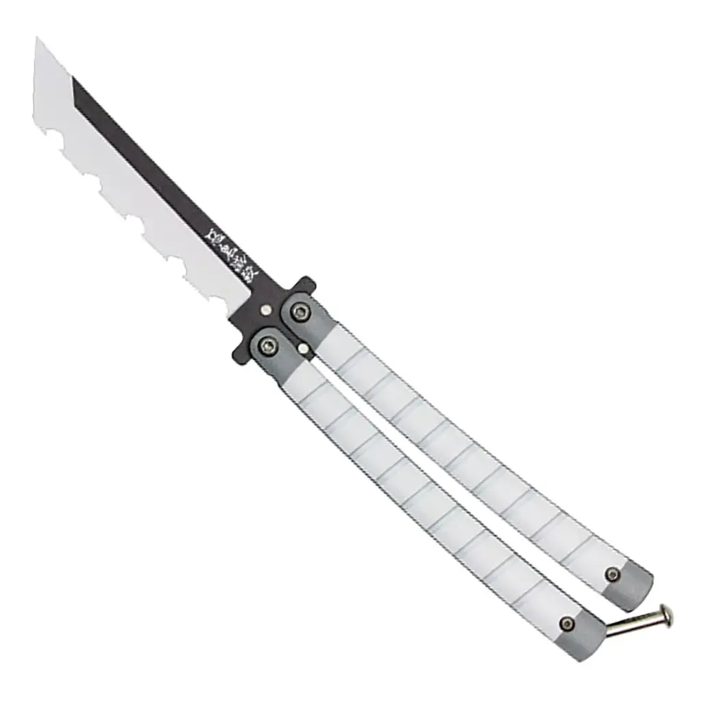 Shadow Spine Flip-Tuned Butterfly Knife - Two-Tone Steel