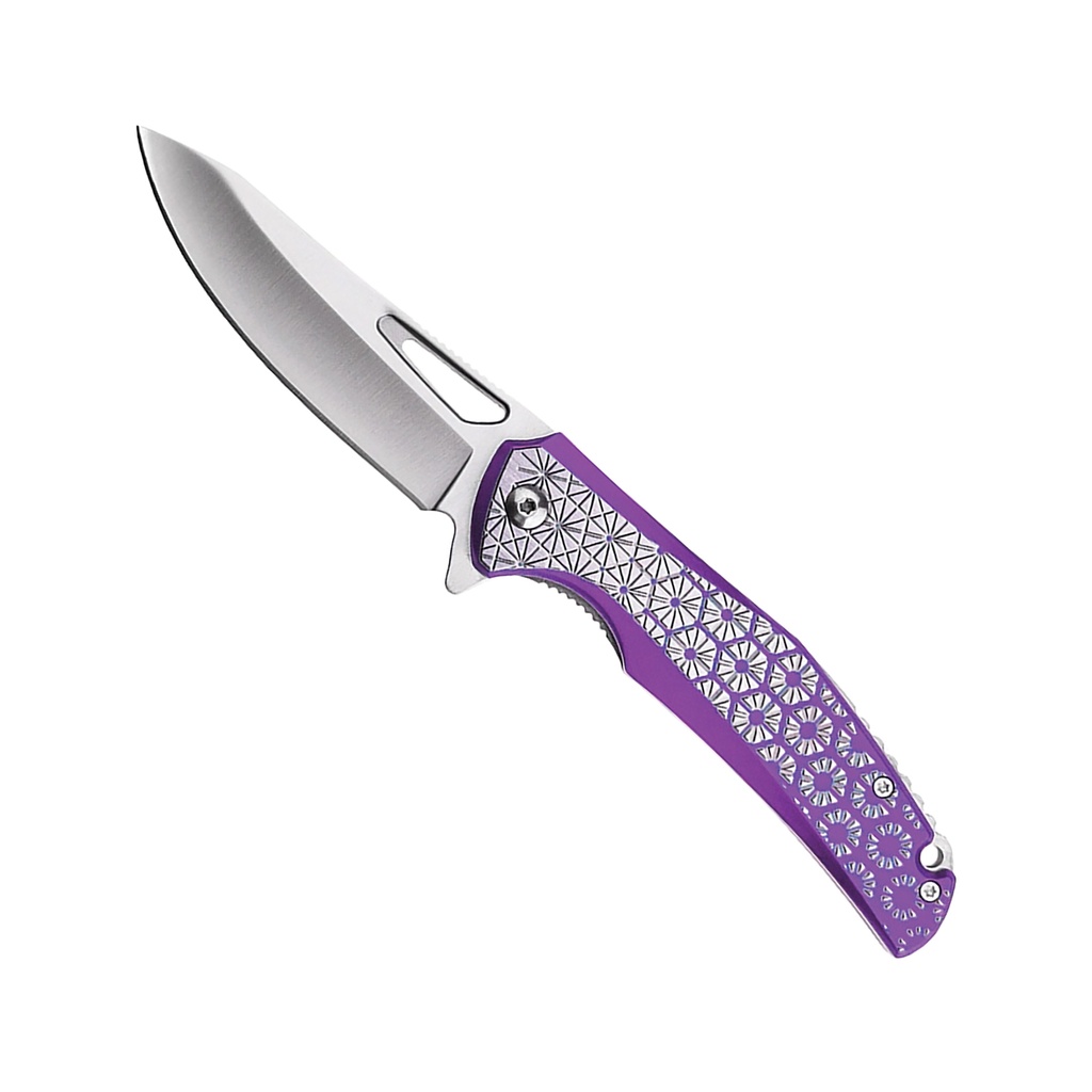 Enigma Thorn Quick-Deploy Spring Assisted Knife - Purple Aluminum