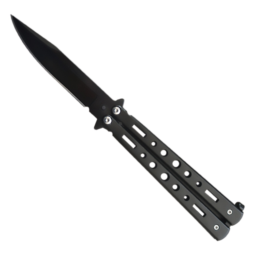 AerialFlow Ported-Balance Butterfly Knife - Matte Black