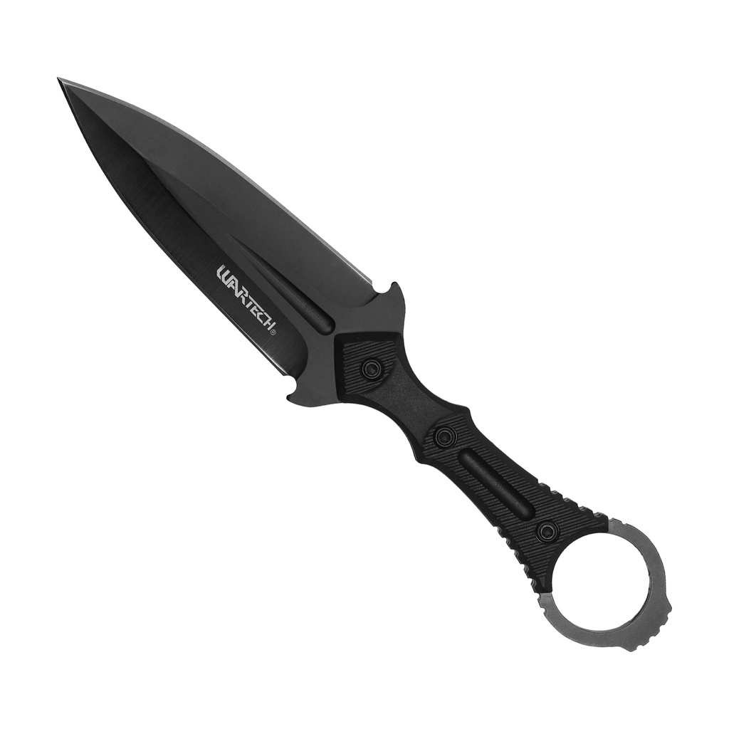 ForestGuard Stonewash Precision Fixed Blade Dagger - Black Nylon