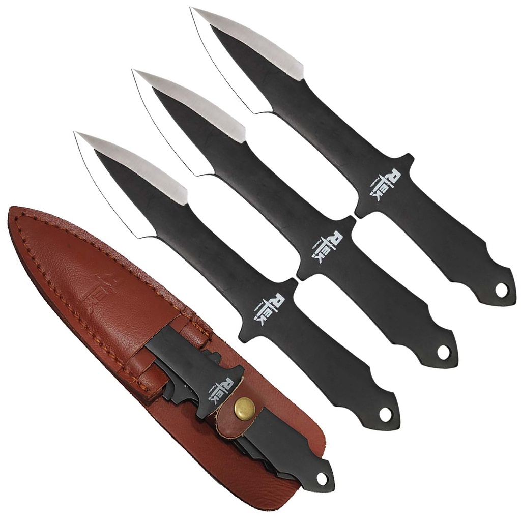 Spearhead Symmetry 3‑Piece Throwing Knife Set - Matte Black