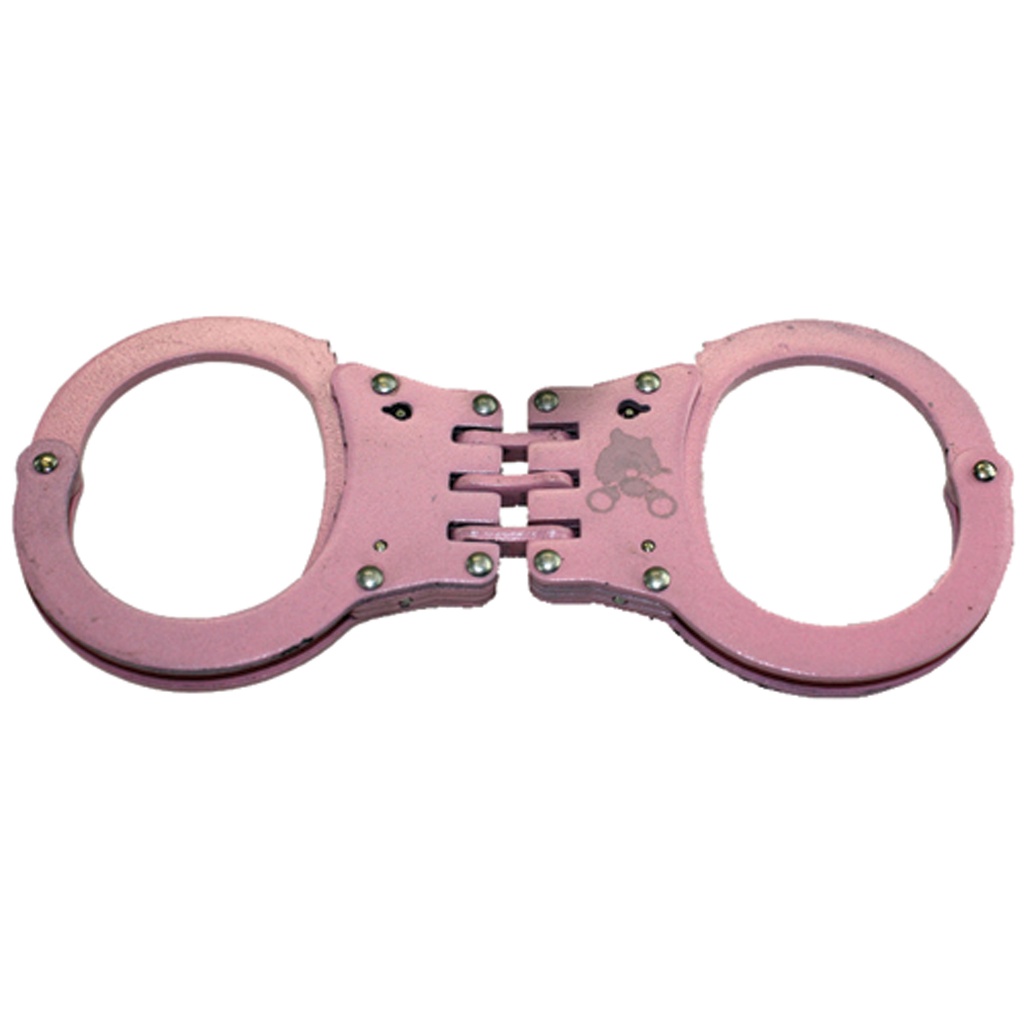 Command Visibility Double-Lock Hinged Handcuffs - Pink