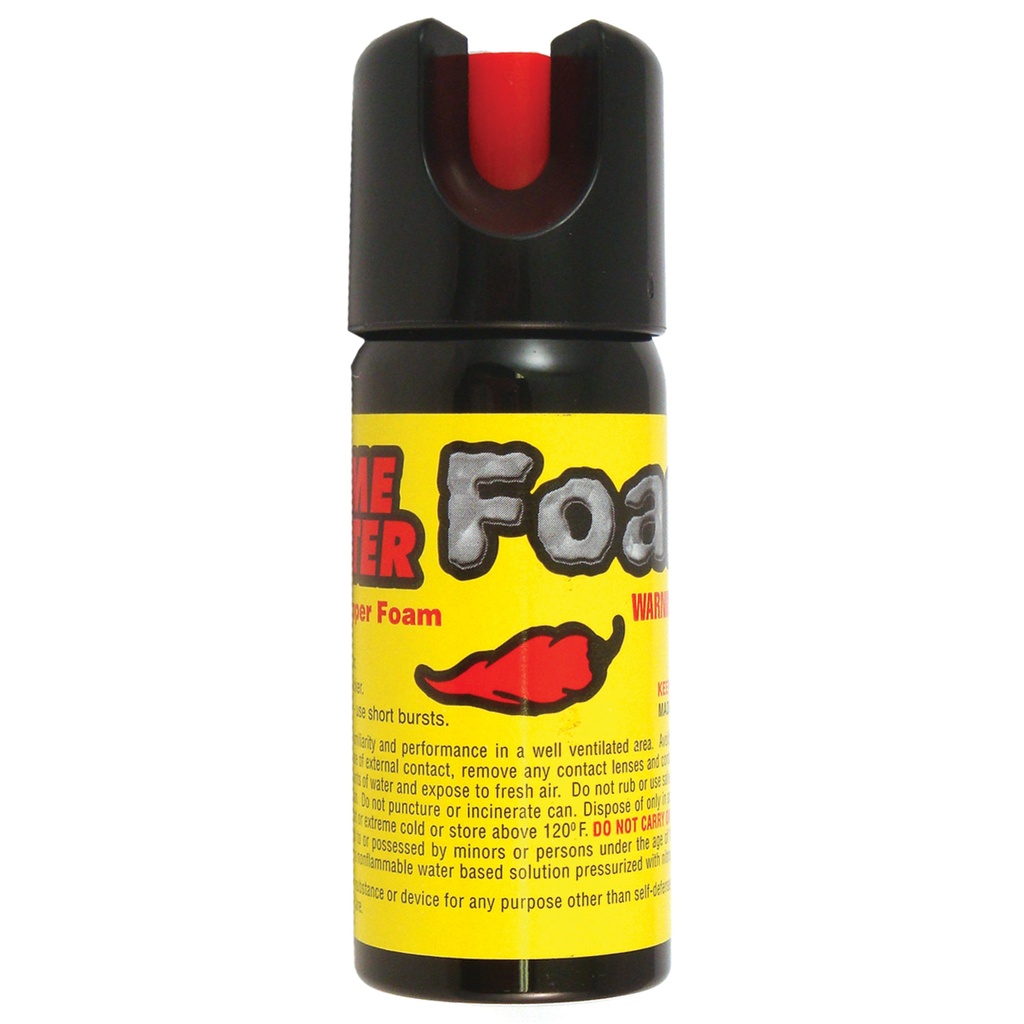 Signal Shield Indoor-Safe Pepper Spray Foam - Black Canister