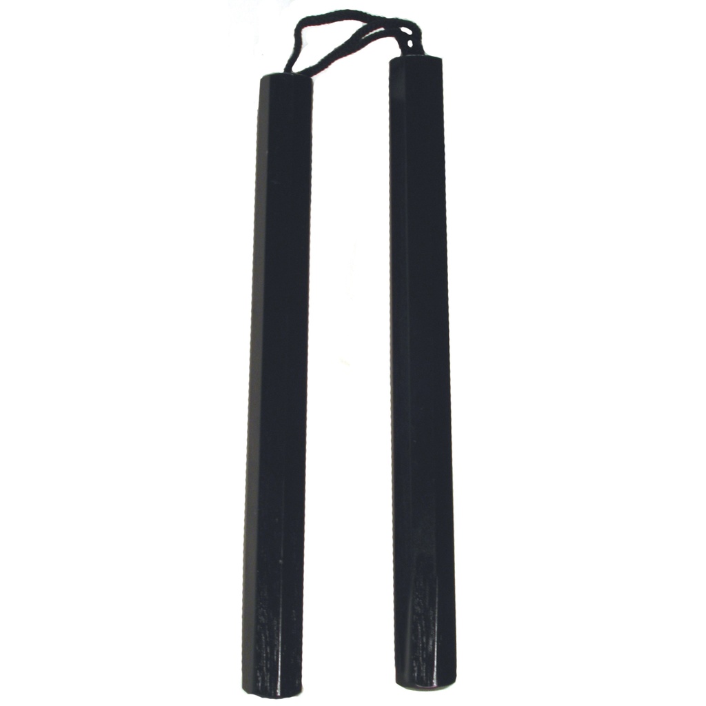 Dojo Shadow Octagonal Training Nunchucks - Black Hardwood