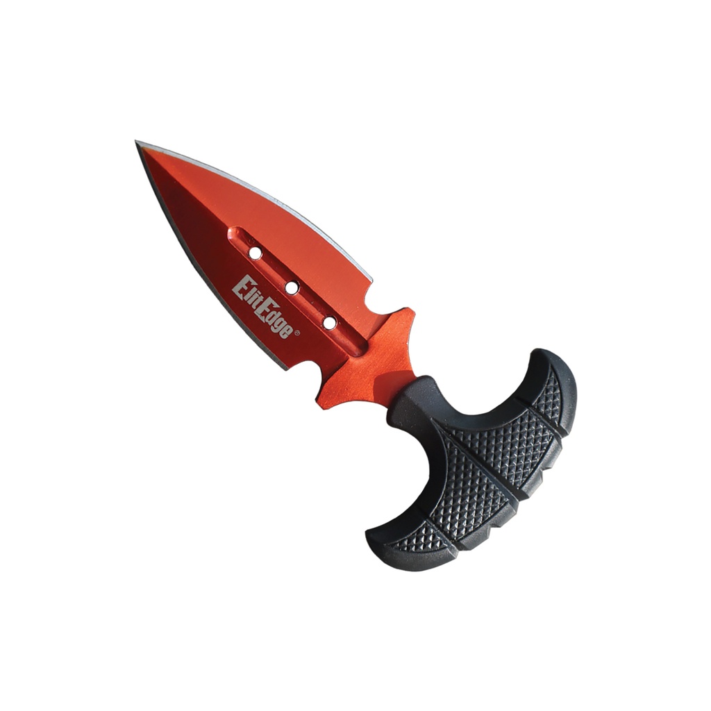 Crimson Sentinel Compact Push Dagger - Black Handle