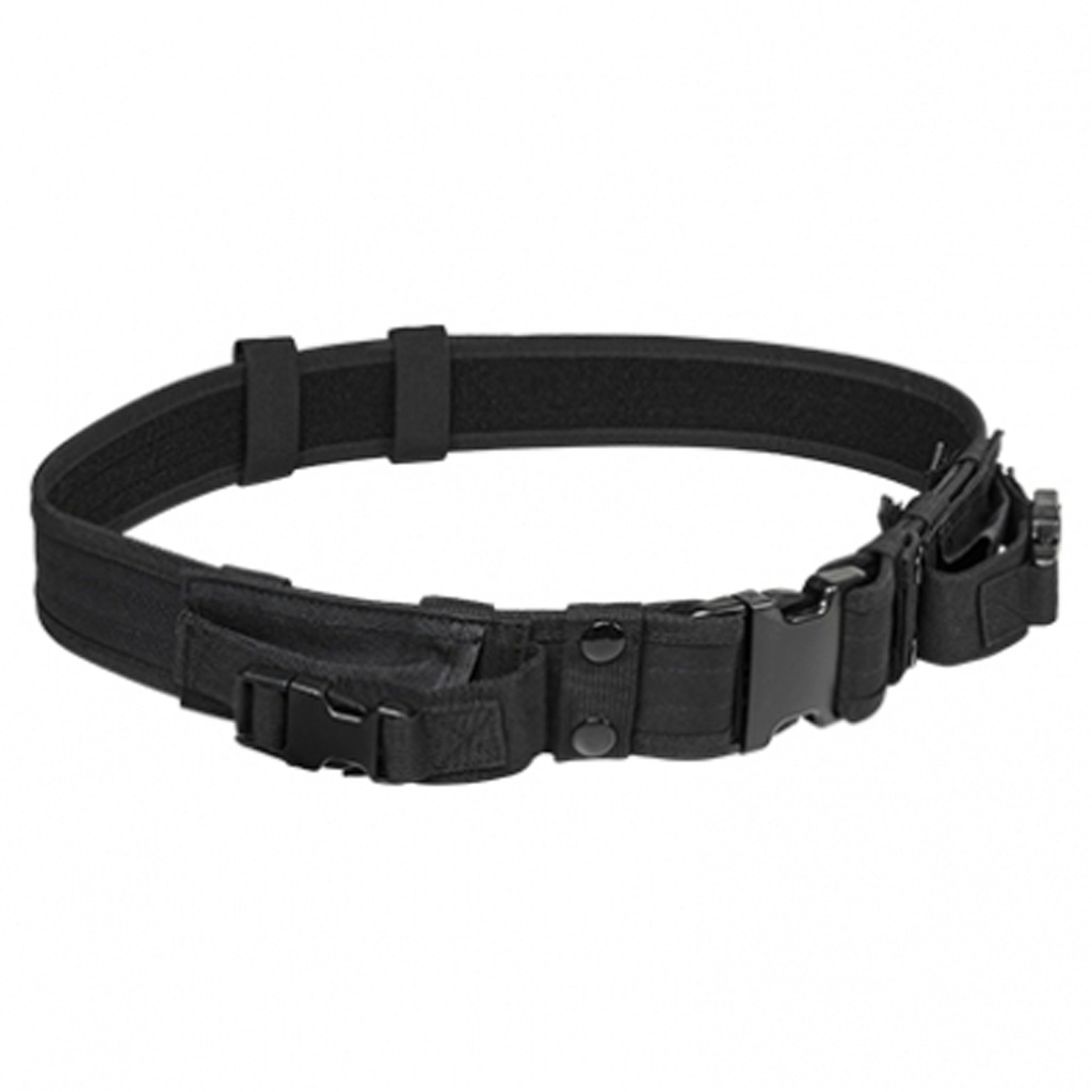 Stealth Operator Dual-Pouch Tactical Belt - Black