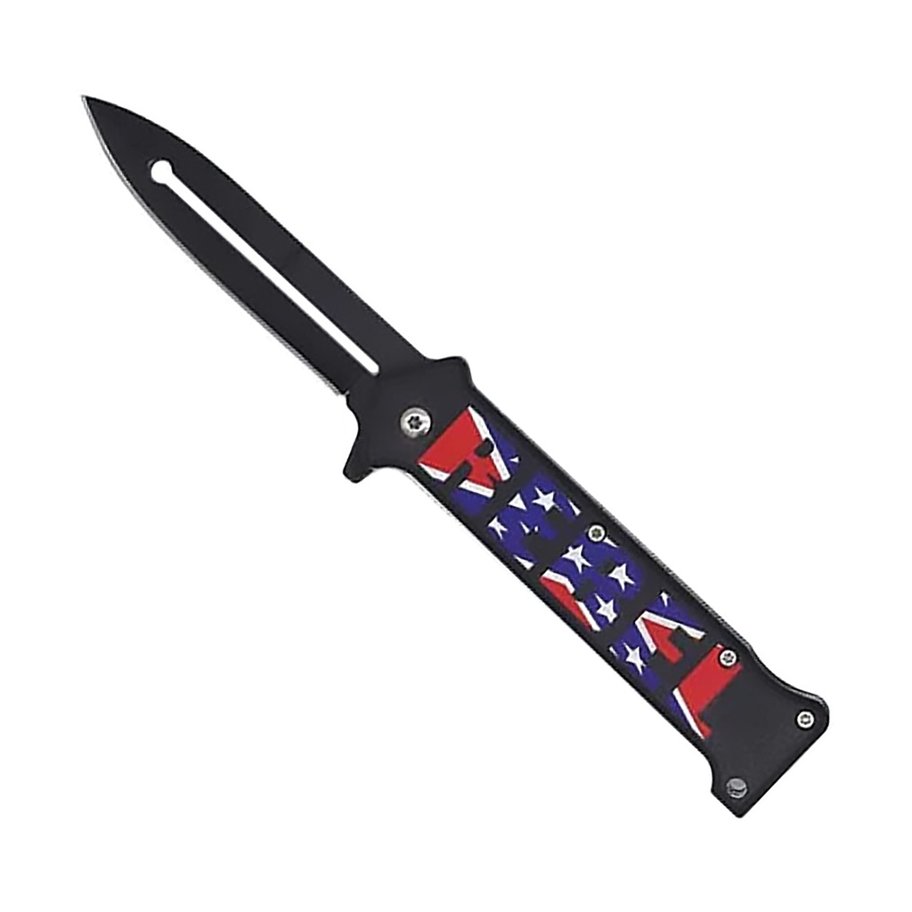 Rebel Banner Quick-Deploy Assisted Opening Knife - Matte Black