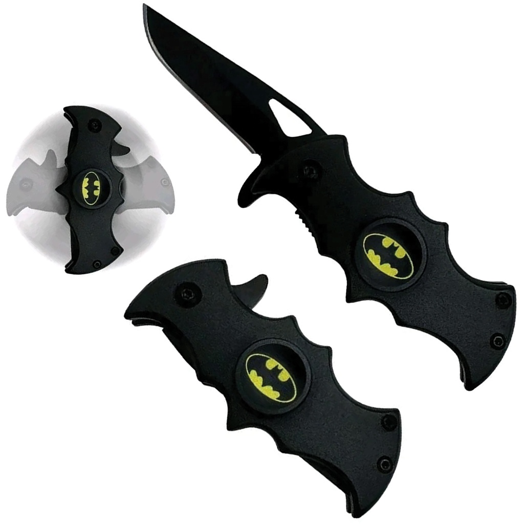 Gotham Spinner Vigilante Assisted Opening Knife - Black Aluminum