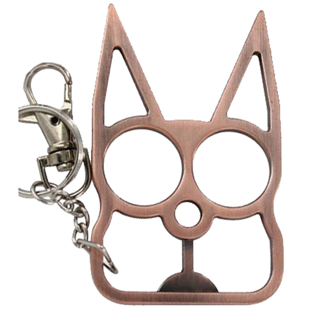 Streetwise Guardian Cat Defense Keychain - Copper Steel