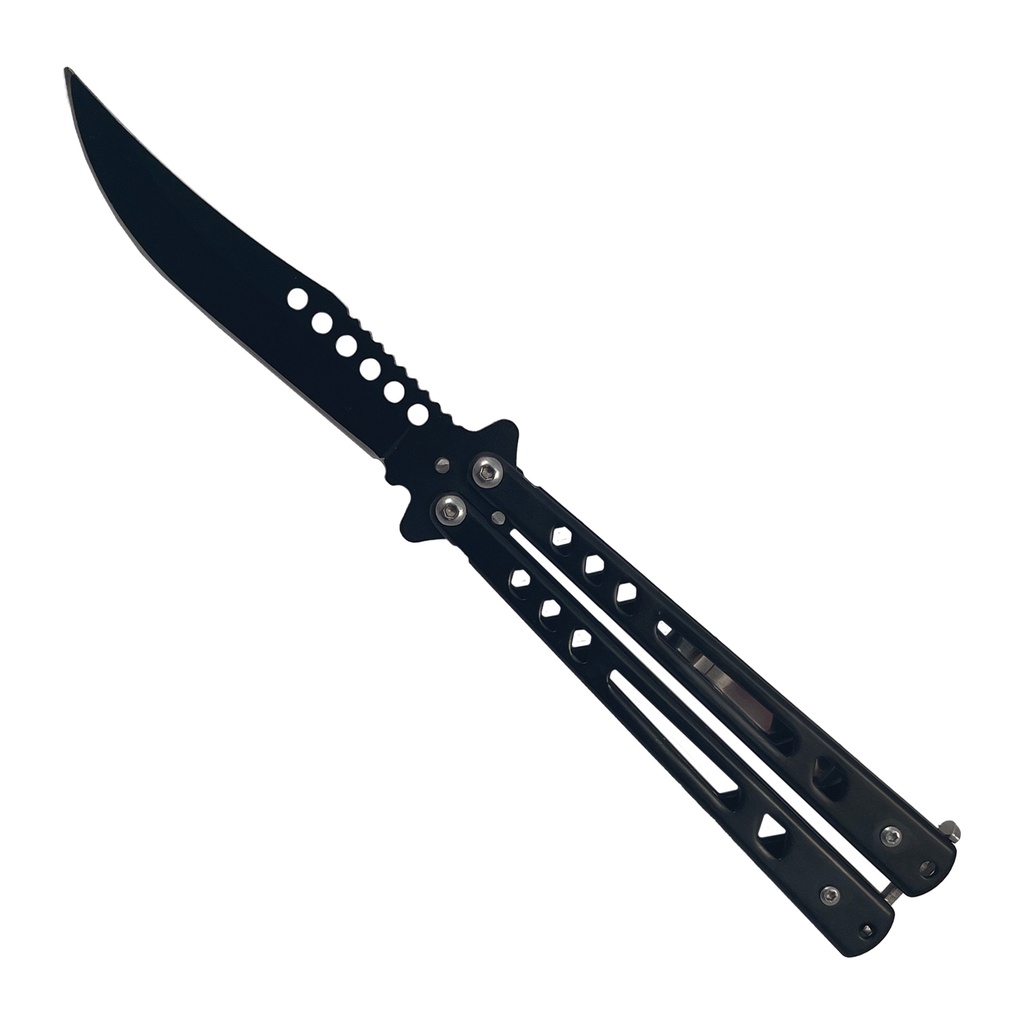 Skeleton Flow Tactical Butterfly Knife - Matte Black