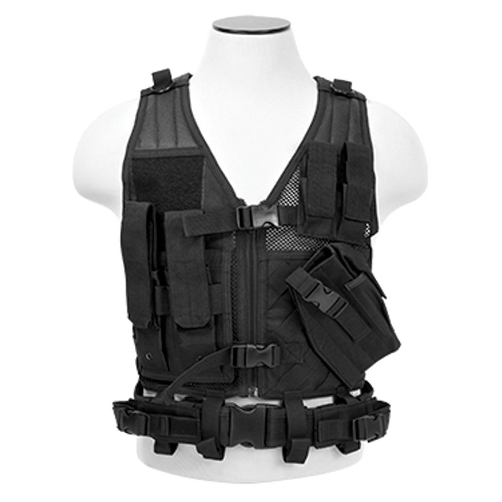 Compact Command Loadout Tactical Vest - Black Mesh