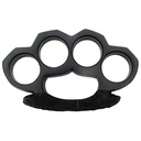 Steam Punk Black Solid Metal Paper Weight with Leather Wrap Handguard