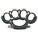GripMaster Cord-Wrapped Control Brass Knuckles - Silver