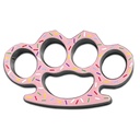 Cupcake Sprinkles Display-Ready Brass Knuckles - Pink Metal