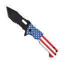 Patriot’s Edge Rapid-Deploy Assisted Opening Knife - USA Flag ABS