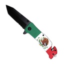 Tricolor Patriot Quick-Deploy Spring-Assisted Knife - Mexican Flag