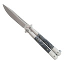 Midnight Marble Flip-Balanced Butterfly Knife - Gloss Black