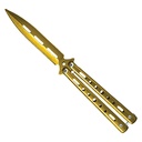 Auric Cutout Precision Butterfly Knife - Gold