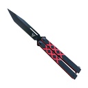 NightRift Precision-Flip Butterfly Knife - Crimson G10