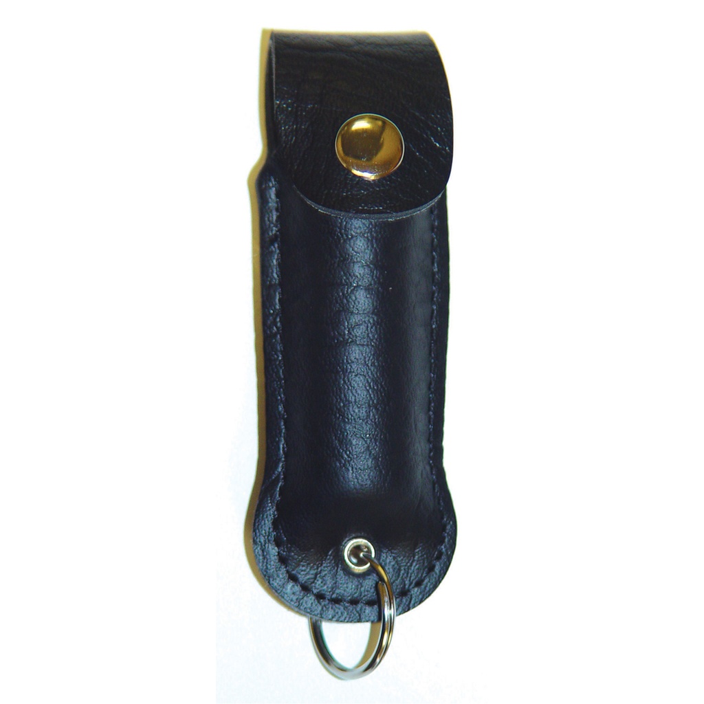 Everyday Edge Keychain Pepper Spray - Black Leatherette