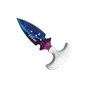 Galaxy Grip Compact Push Dagger - White Handle