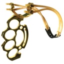 Monarch Hold Compact Knuckle Slingshot - Gold Finish