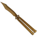 Aurelian Recurve Showpiece Butterfly Knife - All Gold
