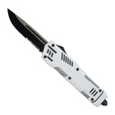 Android Contrast Double-Action OTF Knife - White Aluminum