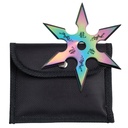 Prism-Balanced Six-Point Throwing Star - Rainbow Steel