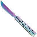 Hira Spectrum Balanced Butterfly Knife - Rainbow Titanium