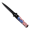 Flagbearer Quick-Deploy Stiletto Automatic Knife - Matte Black