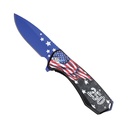 Liberty Flash Spring-Assisted Pocket Knife - Blue USA Flag