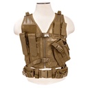 Tan Tactical Vest [MED-2XL] - Adjustable Combat-Ready Vest for Field Gear