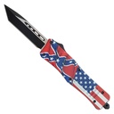 CSA/USA Flag OTF Knife with Tanto Blade - Large